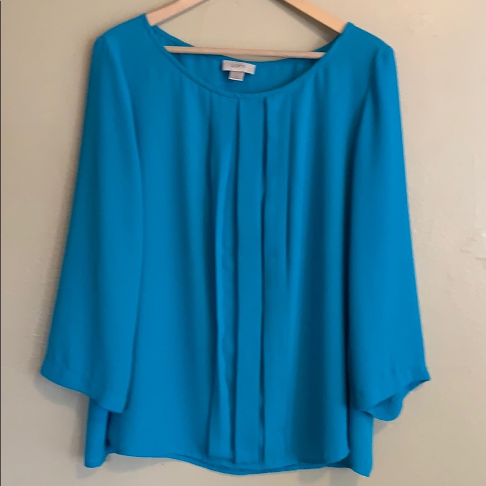 LOFT | Teal Chiffon Blouse | XL